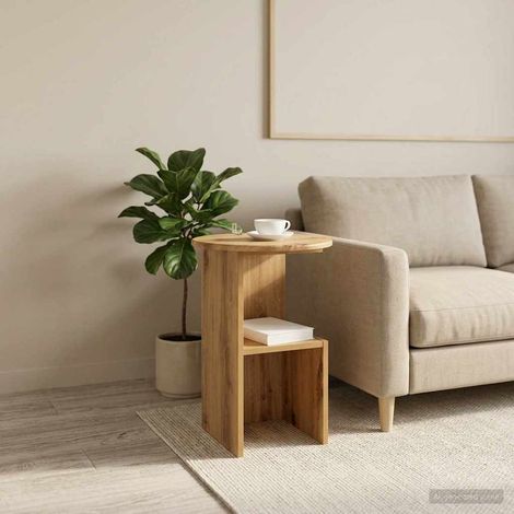 Mesa lateral Roble Artesanal Ø 39,5 x 55 cm