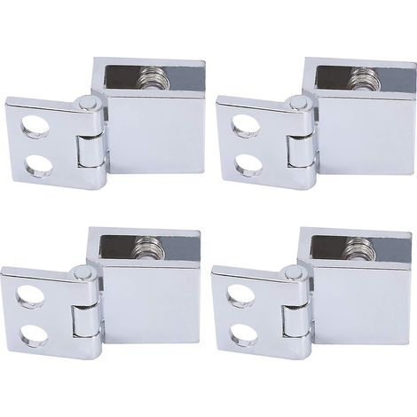 4pcs Pince de Verre pour Porte, Charnière de Porte en Verre, Fixation pour Porte d'Armoire, Attache pour Porte de Douche (1/5)