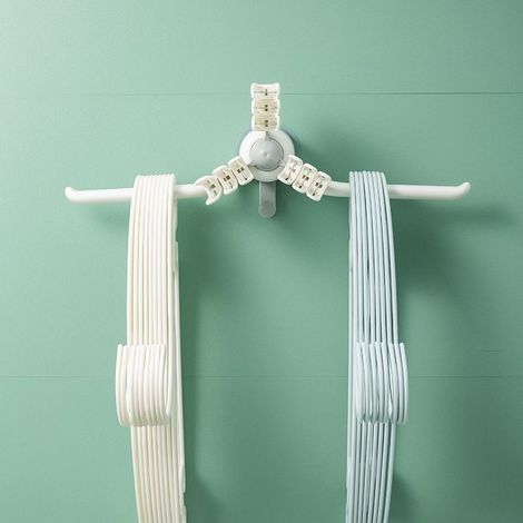 Support mural sans perçage 90°, crochet mural robuste pour vêtements et accessoires, fixation murale rangement maison, gris blanc (1/4)