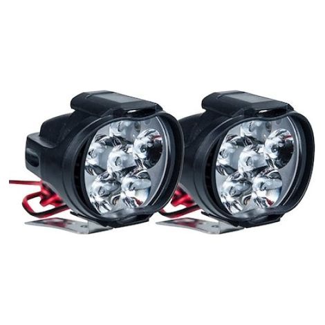 Set mit 2 LED-Motorradscheinwerfern, 6000 K, schwarz (1/5)