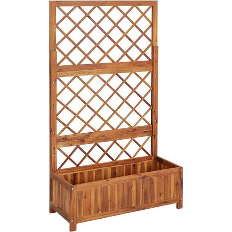 Maison Exclusive - Arriate con enrejado madera maciza de acacia 8 (1/5)