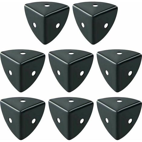 Protection Coin de Table 8 Pcs Meuble d'Angle Corniere Aluminium Noir Convient pour Protection des Meubles, Décoration, Anti-Collision et Anti-Casse, EBJ025B-8P (1/5)