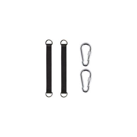 Lot de 2 crochets de suspension pour balançoire de jardin, sangles lourdes, kit de suspension avec 2 mousquetons à anneau en D pour balançoire de jardin, hamac ou siège suspendu