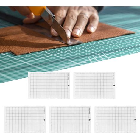 Set mit 5 rutschfesten Schneidematten aus mittelviskosem Netzgewebe (12 x 8 Zoll) für Schneidemaschinen (1/5)