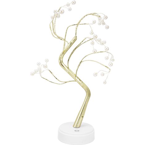 Bonsai-Tischleuchte mit USB-Kabel, warmem Licht, 36 Perlen, ideal für Weihnachten, Zuhause und Büro – stabil und verstellbar (1/5)