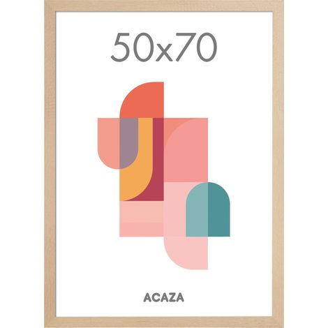 Cadre photo Acaza - 50x70 cm - Bois MDF - Chêne clair (1/5)