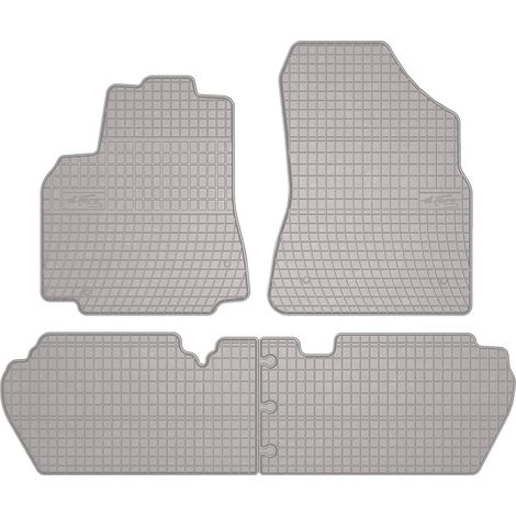 Gummifußmatten für: Citroen Berlingo II Kombi, Multispace, 5-Sitzer (2008-2018) - grau passend