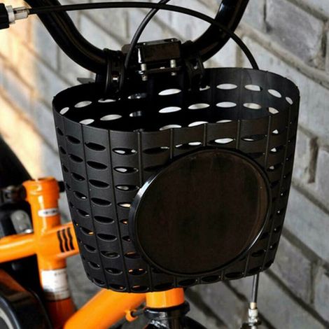 Panier de rangement avant épais pour vélo enfant, accessoire de bicyclette en plastique noir (1/5)