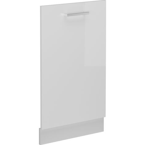 Geschirrspülblende R-Line, Weiß Hochglanz, 45 cm ohne Arbeitsplatte, Vicco