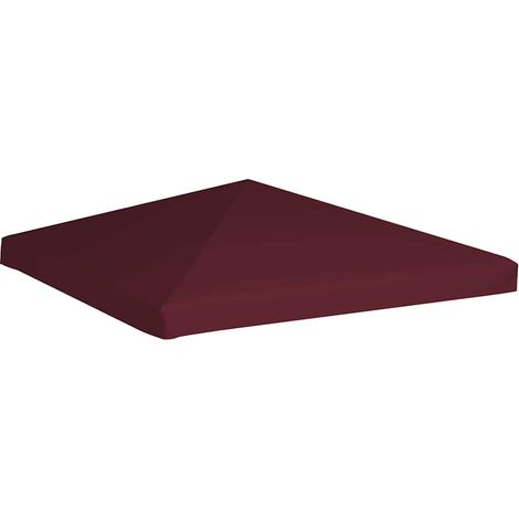Toile supérieure de gazebo 310 g/m² 3x3 m Bordeaux