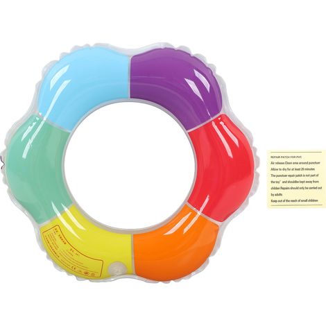 Bébé bouée de natation colorée gonflable avec double airbag sans siège de sécurité, protection anneau de bain (1/5)