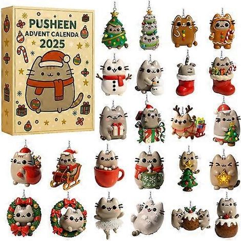 Calendrier de l'Avent surprise de la NASA, série Voiture de luxe - Décoration de sapin de Noël, pendentif acrylique de collection Pusheen, boîte surprise - 26 x 18 x 3 cm (1/5)