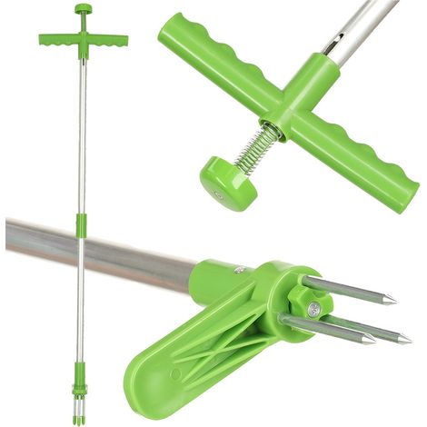 Désherbeur manuel 3 lames 93 cm télescopique pour jardin (1/5)