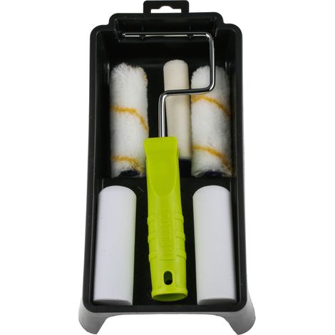 Rs Pro – Kit décorateur rouleau à peinture avec 1 rouleau et 5 manchons – Pour surfaces intérieures et extérieures – Application rapide et propre (1/4)