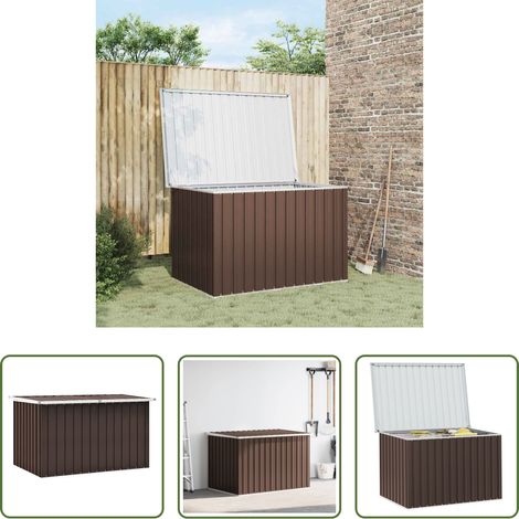Rangement extérieur - Boîte de rangement de jardin Marron 149x99x93 cm (1/5)