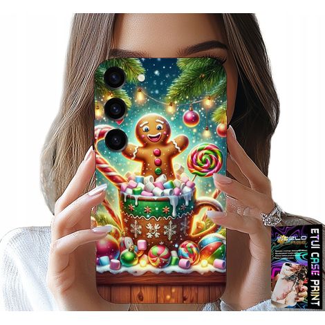 Custodia per Samsung Galaxy S23 - motivi natalizi a tema pan di zenzero + vetro (1/5)