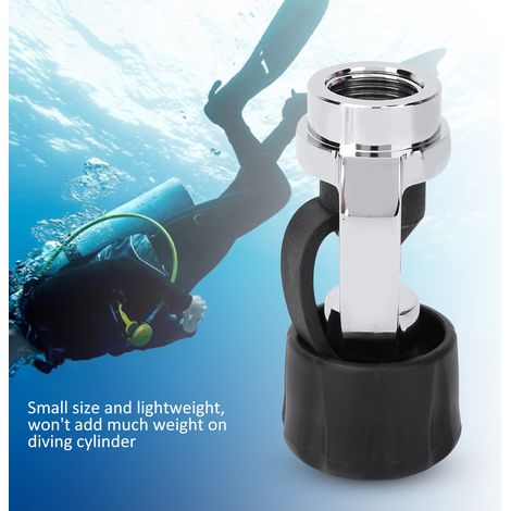 Adaptateur de Remplissage DIN vers Yoke G5/8 pour Bouteille de Plongée, Connexion Robuste pour Régulateur (1/4)