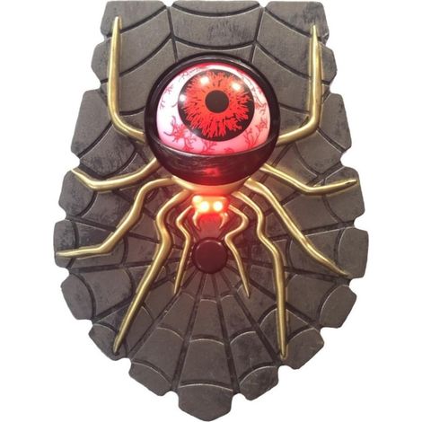 JSSEVN - Halloween-Türklingel in Form eines Spinnenauges, Hausdekoration, Türklingel mit gruseligem Leuchten/Geistergeräusch, kreative gruselige Spinnenaugen-Türklingel (1/5)