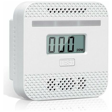 Détecteur de Monoxyde de Carbone, Detector Monoxide Carbon Intelligent avec l'Écran LCD, Conforme à la Norme en 50291, avec Bouton de Test et Voyant d'état LED (Mini 1PC) (1/5)