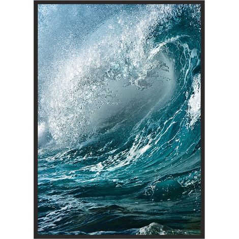 Bild Poster im Rahmen 43x33 cm Welle P822 (1/4)