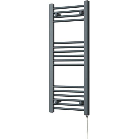 Zennor - Anthracite Electric Towel Rail H1000mm x W400mm Straight 300w Standard (1/3)