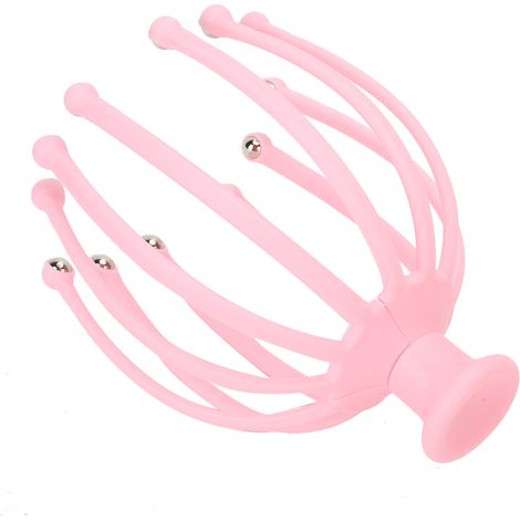 Peigne Massant Crâne Anti-Stress Rouleau Boules Thérapie Capillaire Appareil de Massage Cuir Chevelu Rose (1/5)