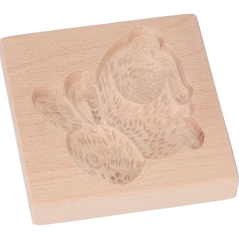 Wiederverwendbare und abwaschbare Keksform aus Buchenholz zum Backen, Hasenmotiv (1/5)