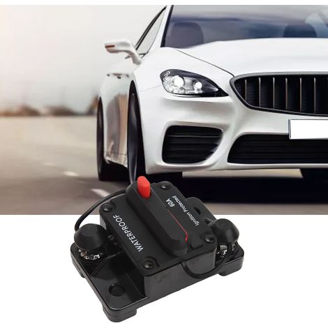 Wasserdichter 12V-Audio-Leistungsschalter mit Sicherung und manuellem Rückstellschalter, geeignet für Wohnmobile, LKWs, Yachten und Anhänger zum Schutz von Audiosystemen, 60A-Upgrade. (1/5)