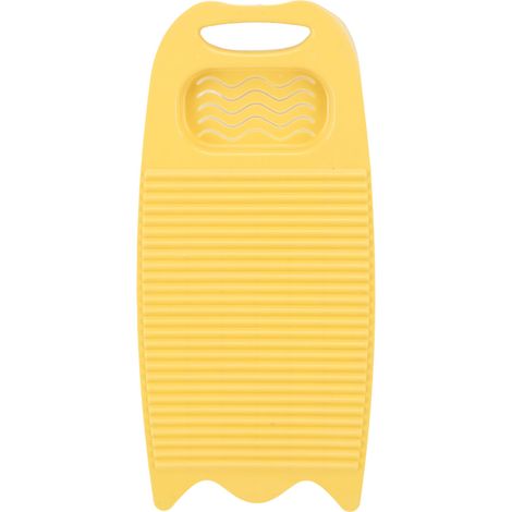 Waschbrett aus Kunststoff mit Seifenhalter – Haushaltswaschbrett – Gelbes Modell – 328 g (1/5)