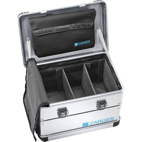 Deckeltasche f.Aluminium-Box nachträglich montierbar L420xB260xH40mm ZARGES (1/3)