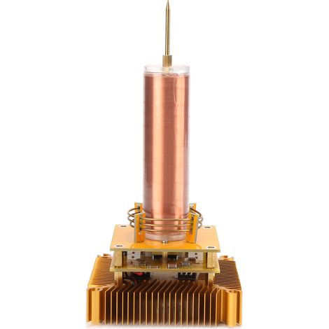 Module d'expérimentation Music Coils en laiton doré avec base de radiateur CPU lumineux et prise 100-240 VEU (1/5)