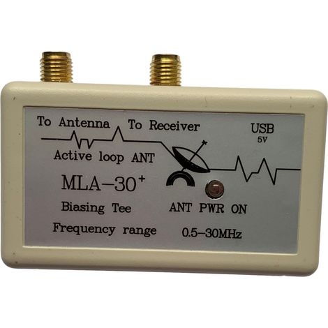 MLA-30+ Loop Active Receiver Antenna, Low Noise, Medium Wave, Short Wave Antenna, Balcony Mounting (1/4)