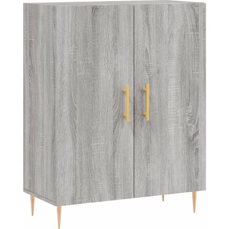 Credenza buffet cassettiera mobile contenitore organizer cucina soggiorno salonsonoma 69,5 x 34 x 90 cm pannelli compositi grigio 020036456