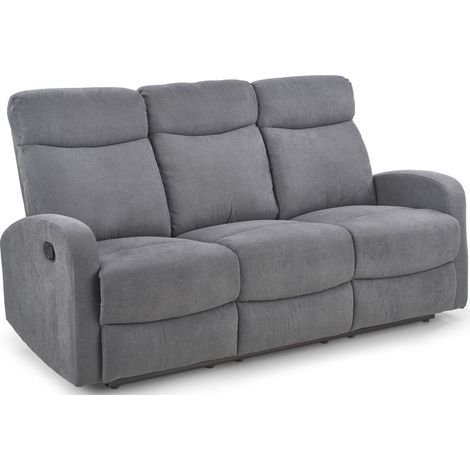 Sofá reclinable Houston 1099, Gris, 79x180x95cm, Tapiz (1/5)