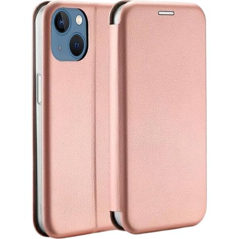 Funda magnética Beline Book para iPhone 14 Plus, 6 y 7 en oro rosa.