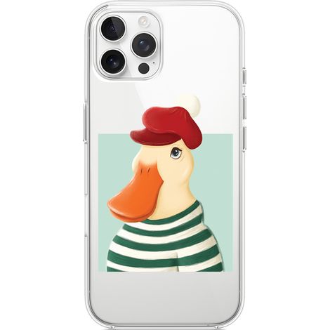 Custodia per iPhone 12 Pro, trasparente, Flexi in silicone, anatra (1/5)
