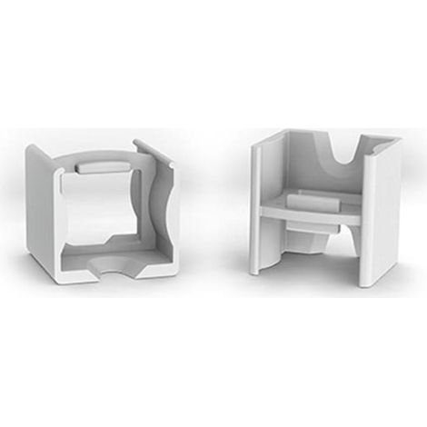 Connettore Lineare per Profilo in Alluminio per Striscia LED Slimline 15 mm - ABS - Grigio