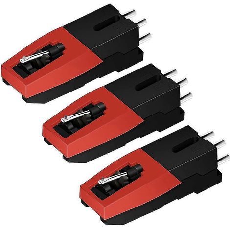 Lot de 3 stylets magnétiques pour disques vinyle LP avec aiguille intégrée, accessoires pour platine phonographe. (1/5)