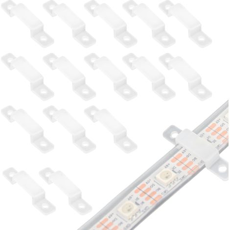 Clip de Fixation Ruban LED Attache Ruban Led 10mm Pour Supports de Fixation Clips Bande LED 10mm Wide Waterproof sans les vis 100PCS (1/4)