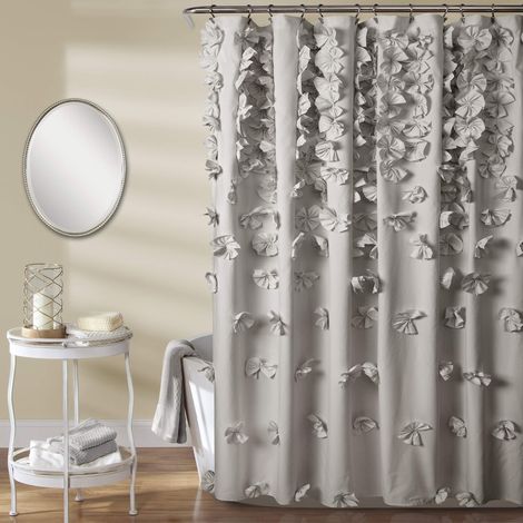 Rideau de Douche Gris Clair 72 x 72 cm (1/5)