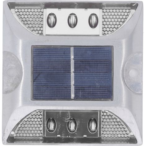 Solarbetriebener Straßenmarkierungsstein aus Aluminiumguss für Einfahrten, Treppen und Gehwege – wasserdicht (IP68), weißes Licht
