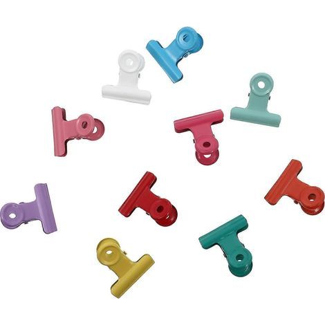 Set mit 10 Metall-Beutelclips für Snacktüten, Geldklammern im Büro und Lebensmittelclips für den Haushalt – 2,80 x 2,60 x 1,50 cm – Bunt (1/4)