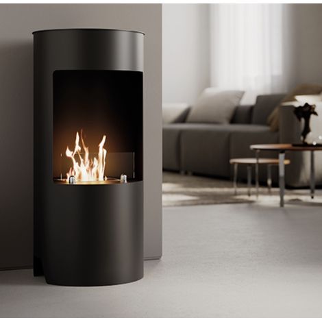 Chimenea de bioetanol Cortina Negro - 2500 W (1/4)