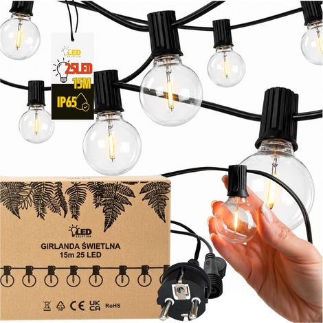Solution LED - Guirlande de jardin - 15 m 25 LED - M2 (1/5)