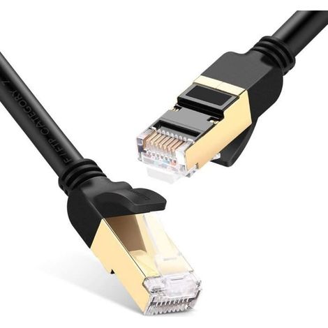 UGREEN CAT 7 Câble Ethernet RJ45 Réseau 10 Gbps 600 MHz 1M Compatible avec Routeur Modem Switch TV Box Xbox PS3 PS4 (1/4)