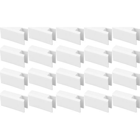 Lot de 20 butées de verrouillage pour portes et fenêtres coulissantes, en plastique, pour une sécurité optimale et une protection anti-collision. (1/5)