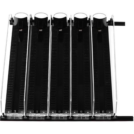 Distributeur de boissons pour réfrigérateur, largeur réglable, étanche, auto-poussoir, pour canettes de soda et de bière, noir, lot de 5 (1/5)