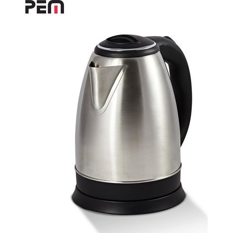 Bouilloire en inox - 1500W Capacité 1.8L - PEM KT-161