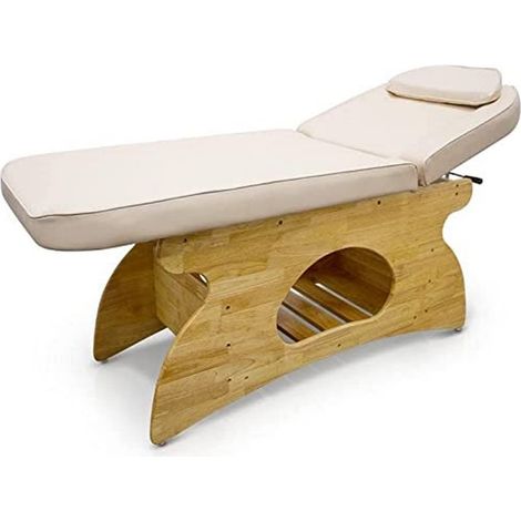 Civière pour Spa en Bois avec étagère Beige (1/5)