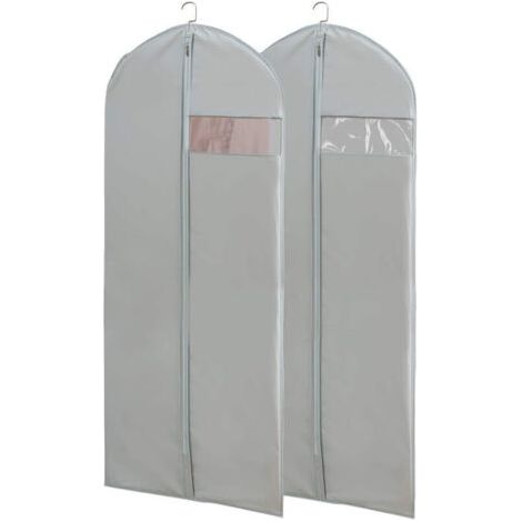 5 pièces housses de protection haute qualité pour vêtements (gris, 60 x 120 cm) – idéales pour ranger costumes, manteaux et vestes sur le long terme – anti-poussière et anti-mites